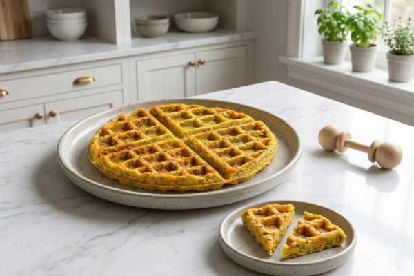 WAFLES DE ZUCCINI Y ZANAHORA