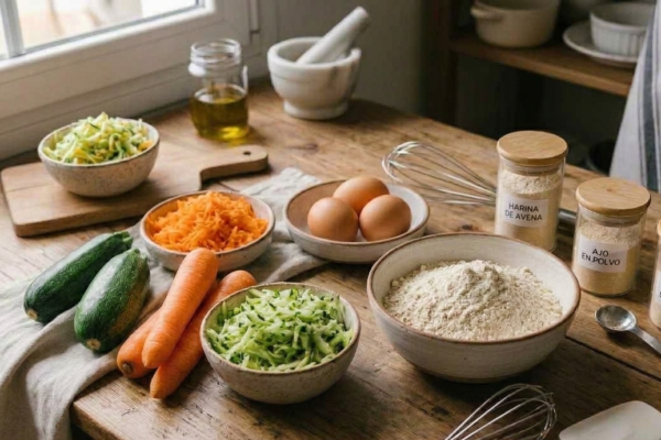 Receta o info de WAFLES DE ZUCCINI Y ZANAHORA