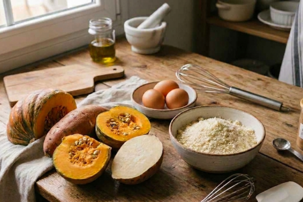 Receta o info de WAFLES DE BONIATO Y CALABAZA (DULCES)